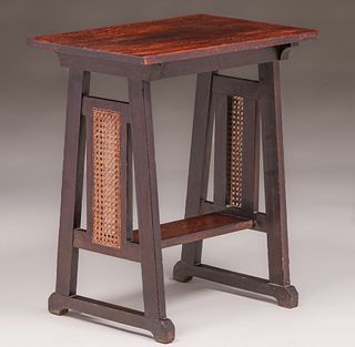 Stickley Brothers #2900 Cane-Sided Side Table c1910