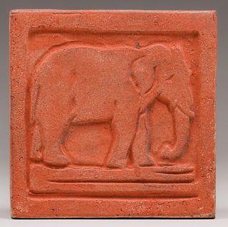 Grueby Elephant Tile c1905