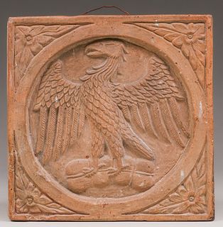 Enfield Pottery Eagle Tile c1910