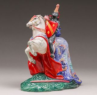 Royal Doulton Porcelain "The Broken Lance" Knight on Horseback