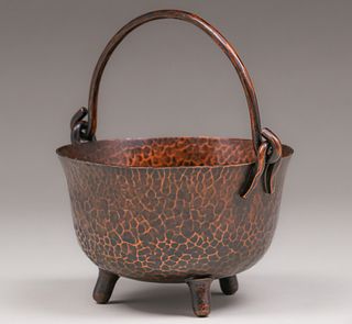 Arthur Cole - Avon Coppersmith Hammered Copper Kettle c1930s