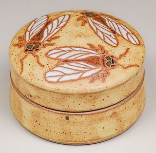 Contemporary Bumble Bee Ceramic Covered Box 2006