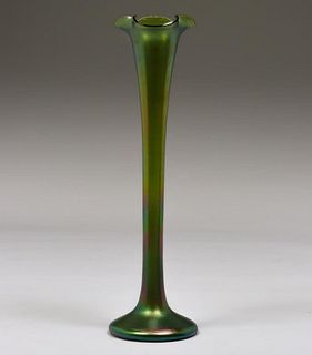 Huge Loetz 28"h Art Glass Floor Vase c1910