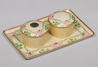 Annie Seay Hand-Decorated Porcelain Vanity Set 1913