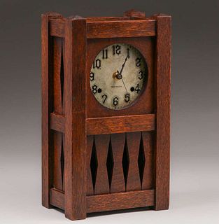New Haven Oak Mantle Clock c1910