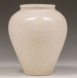 Broadmoor Pottery Colorado Springs Crackleware Vase c1930s