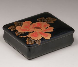 Antique Japanese Lacquer Box c1920s
