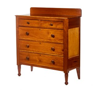 CHERRY TWO OVER THREE CHEST OF DRAWERS