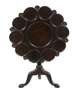 18TH C. IRISH CHIPPENDALE TILT TOP SUPPER TABLE
