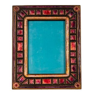 TIFFANY FURNACES ENAMELED BRONZE PICTURE FRAME