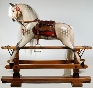 VICTORIAN ERA DAPPLE GRAY HORSE