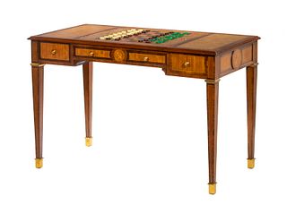 LEATHER TOP GAME TABLE