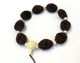 Walnut Carved Bracelet