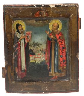 16TH C. RUSSIAN WOOD ICON