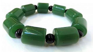 Green Jade Mala Bracelet