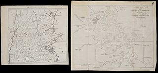 (2) EARLY UNFRAMED MAPS OF BOSTON, EARLIEST OF REVOLUTIONARY WAR