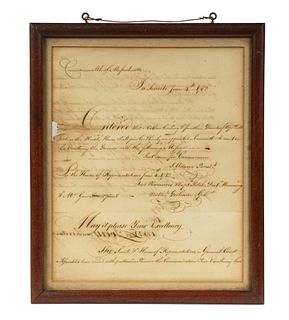 1782 DOCUMENT, COMMONWEALTH OF MASSACHUSETTS, ON THE BIRTH OF THE DAUPHINE OF FRANCE
