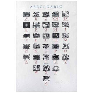 ARTEMIO RODRÍGUEZ, Abecedario, Firmada, Serigrafía 12/50, 59 x 36 cm