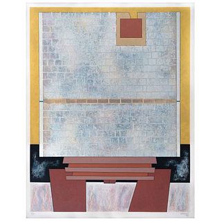 GUNTHER GERZSO, Tinaco, Firmada y fechada 94, Serigrafía P/T, 62 x 48 cm