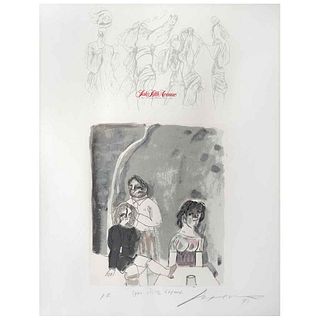 JOSÉ LUIS CUEVAS, Saks Fifth Avenue, Firmada y fechada 91, Serigrafía T.E., 55 x 34 cm.