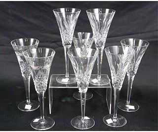 SET OF EIGHT WATERFORD CHAMPAGNE FLUTES