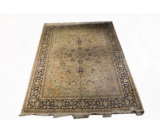 HAND KNOTTED CHINESE  SILK TABRIZ CARPET