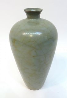 Chinese Celadon Glaze Meiping Vase
