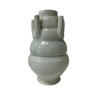 Antique Chinese six opening flower vase
