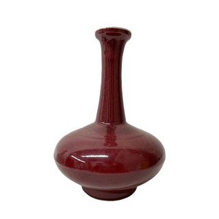 Chinese iron red monochrome vase