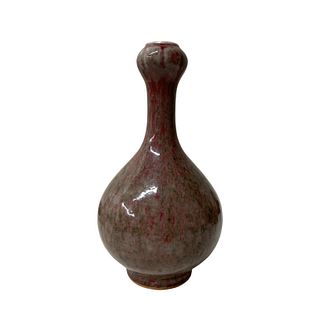 Pair of garlic head antique Chinese vases