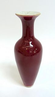 Oxblood Red Vase