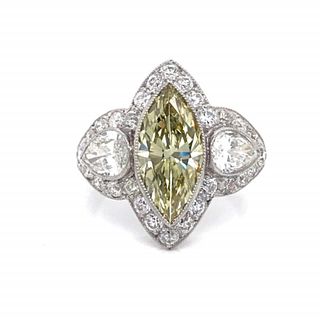 2.20 Ct Fancy Color GIA Certified Diamond Ring