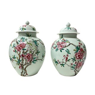 Antique Chinese Floral Vases