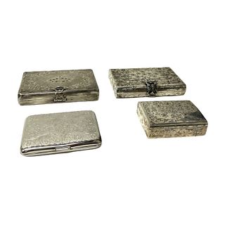 Set of Four Sterling Silver Cases