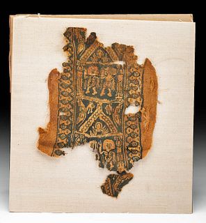 Egyptian Coptic Textile Fragment w/ Dancers
