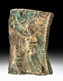 Roman Gilt Bronze Armor Fragment with Relief