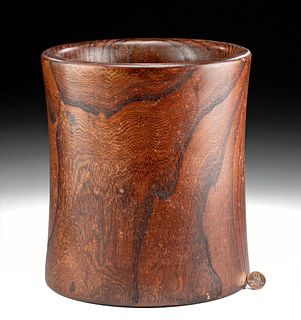 18th C. Chinese Qing Dynasty Rosewood Brush Pot