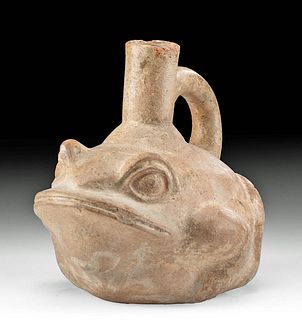 Moche Pottery Frog Vessel w/ TL Test