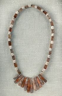 Framed Colima Spondylus Shell Necklace