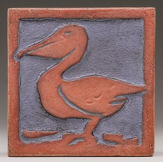Grueby Pelican Tile c1905