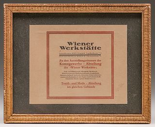 Weiner Werksatatte Framed Advertisement c1900