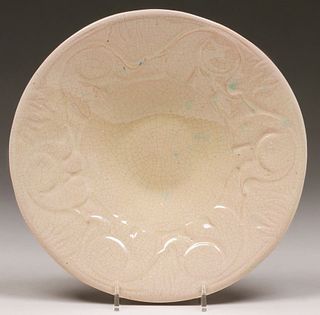 Pewabic Pottery Carved Plate c1930s