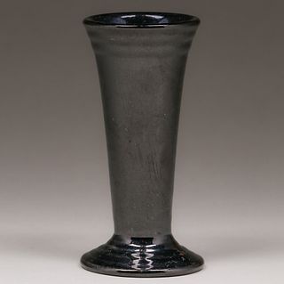 Bauer Black Flared Vase c1930s