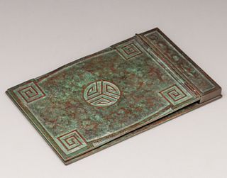 Tiffany Studios Bronze Paper Pad Holder c1910