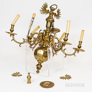 Anglo Dutch-style Brass Chandelier