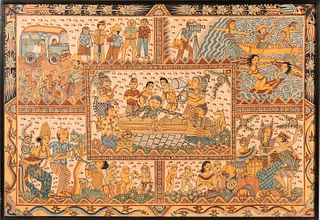 Contemporary Malaysian Batik Tapestry