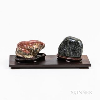 Two Small Scholar's Rocks with Stands