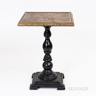 Burlwood Pedestal Table
