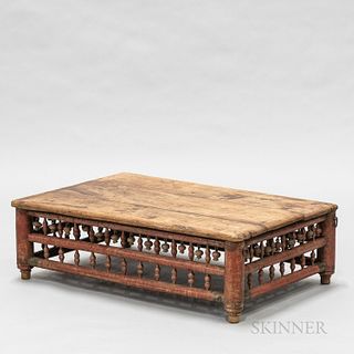 Asian Red-painted Low Table