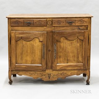 Louis XV Provincial-style Carved Walnut Buffet